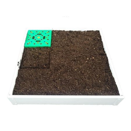 HANDY POST Handy Post HB-33TGW 3 x 3 ft. Vinyl Raised Garden Bed; White HB-33TGW